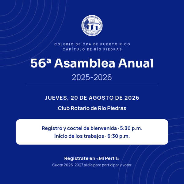 Asamblea Anual 2025-2026 - Capítulo de Río Piedras